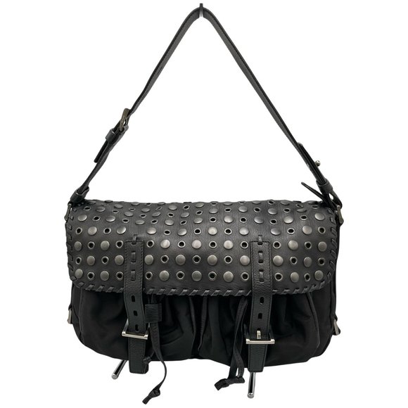 PRADA Black Leather Shoulder Bag - Picture 1 of 10